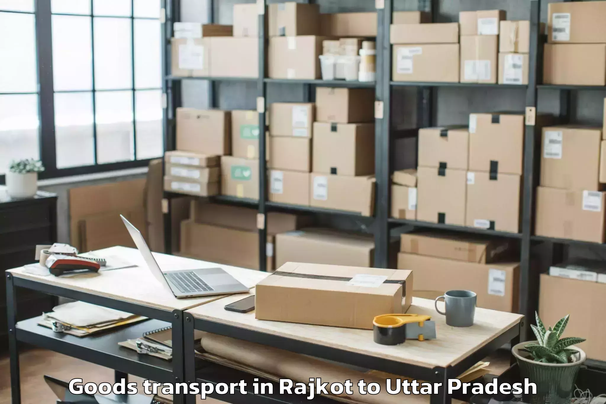 Easy Rajkot to Dhaurahra Goods Transport Booking